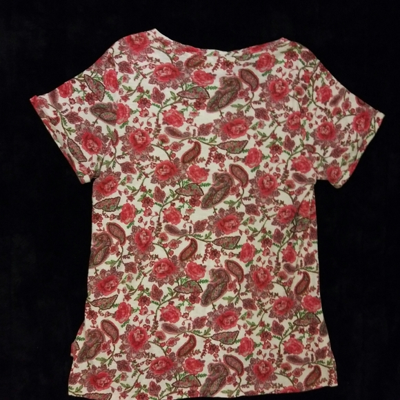 Philosophy Boho Roses & Paisley Pattern Tee Medium - Picture 3 of 4